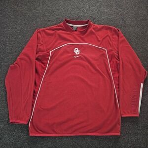 Vintage Nike Team Oklahoma Sooners Sweatshirt Men Small Center Swoosh Therma Y2k